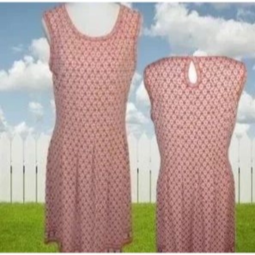 'Cremieux' Pleated Stretchy Cute Summer Dress Size 10